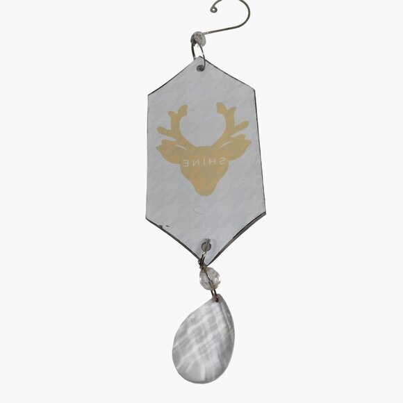 Giftcraft Reindeer Christmas Tree Ornament Suncatcher Crystal Herringbone - Picture 3 of 5